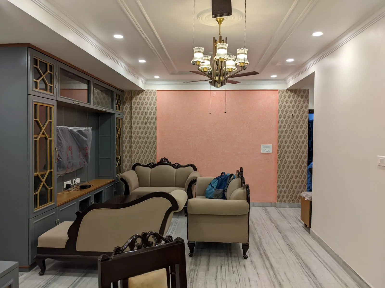 Modern Home Interior Design in Amtala — Contemporary living space with stylish furniture, smart space planning and elegant interior finishes.