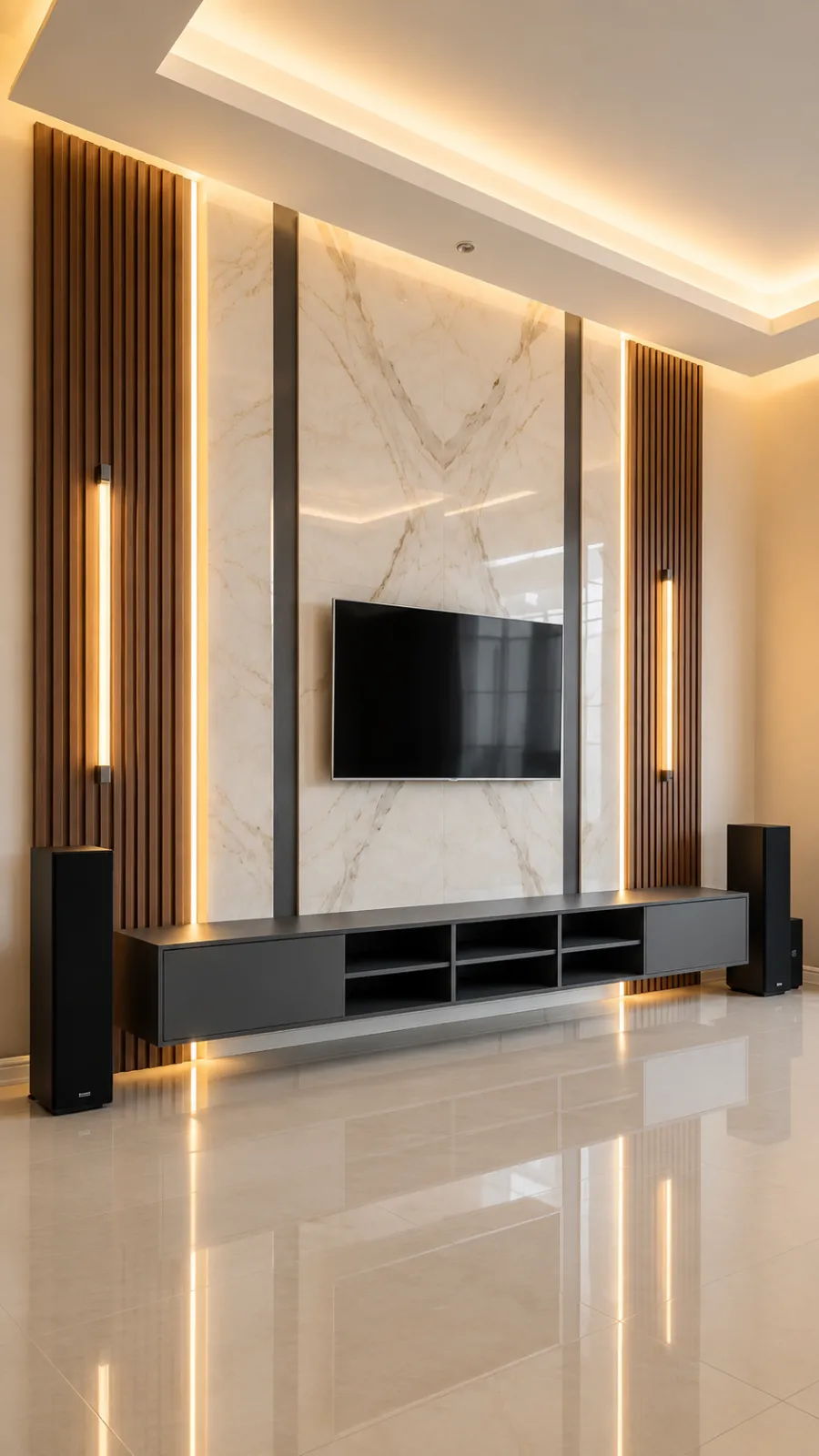 Living Room &amp; TV Unit Design