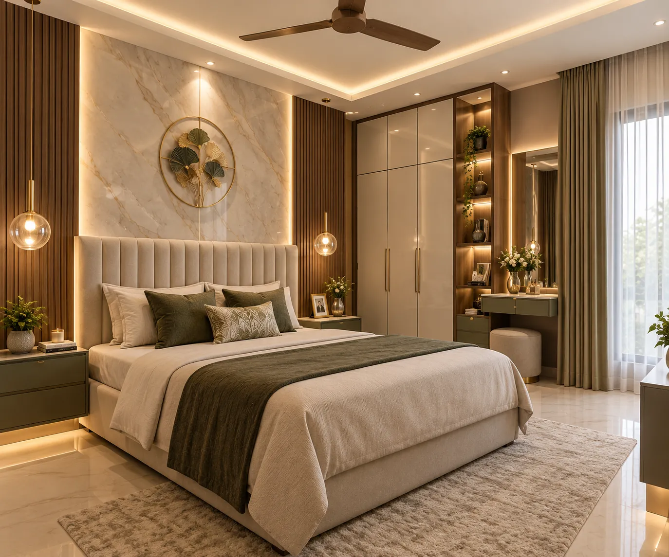 Modern home interior design in Dum Dum, Kolkata, featuring customised furniture, modular storage, elegant lighting, practical space planning and coordinated interior finishes by Agnimitra Interior Design.