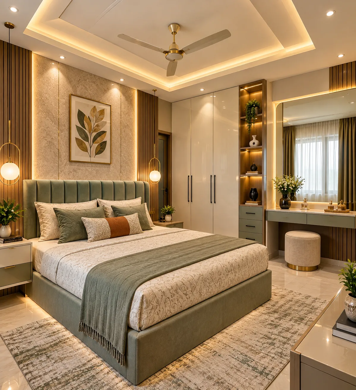 Luxury Bedroom Interior Design with Modern Finishes in Baranagar